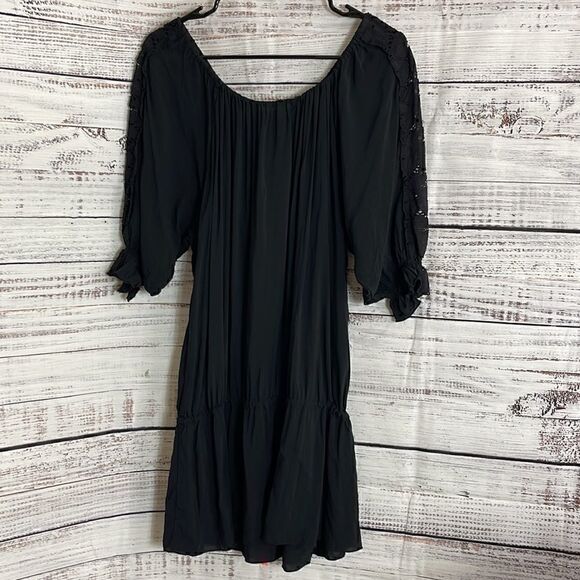 Victoria’s secret Dress Womens Small cold shoulder lace cover up drawstring Boho - Picture 5 of 11